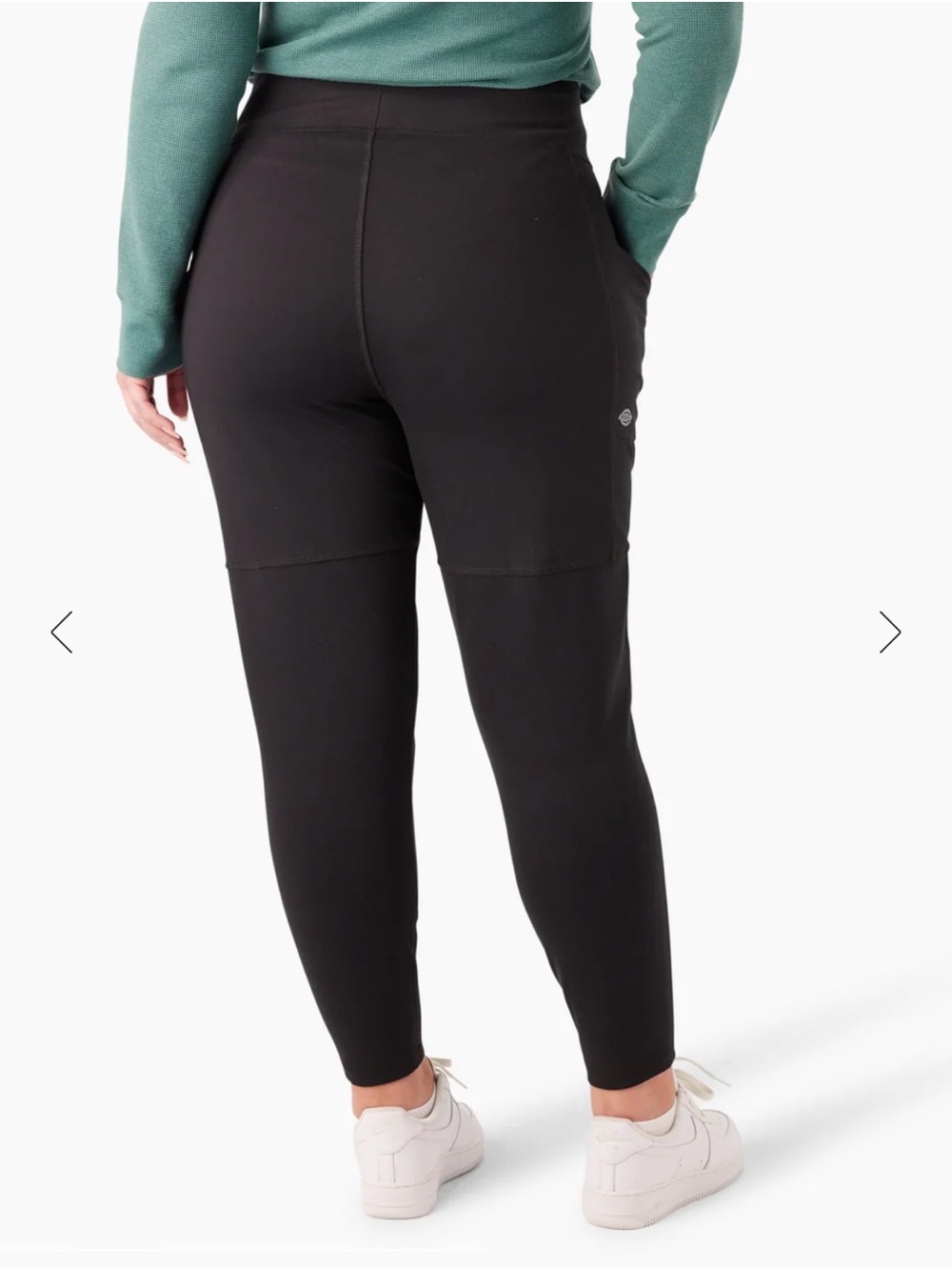 Dickies Black High-Rise Ponte Leggings with Side Pocket